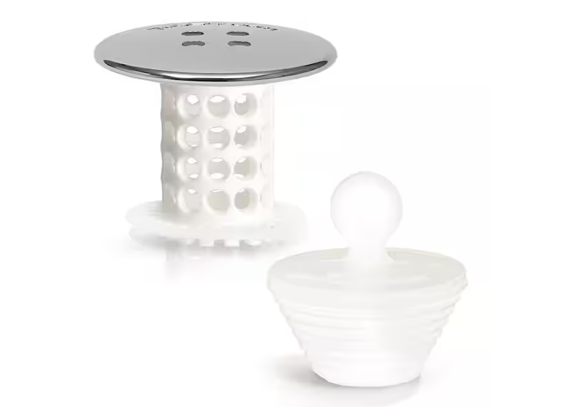 1.5 in. - 1.75 in. Bathtub Drain Protector Hair Catcher and Stopper Plug Bundle